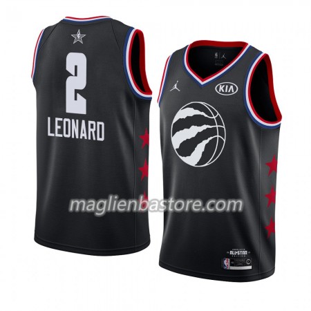 Maglia Toronto Raptors Kawhi Leonard 2 2019 All-Star Jordan Brand Nero Swingman - Uomo